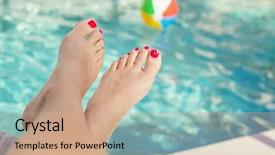  Presentation with photo sex gender - PPT layouts consisting of beautiful sexy female feet relaxing background and a coral colored foreground