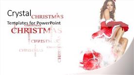  Presentation with sexy girl - PPT theme enhanced with beautiful sexy girl wearing santa background and a pink colored foreground