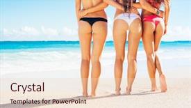  Presentation with sexy - Slide deck enhanced with beautiful sexy girls in bikinis background and a lemonade colored foreground