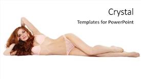  Presentation with sexy girl - Slides having beautiful sexy slim redhead girl background and a  colored foreground