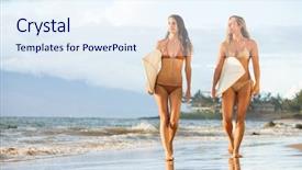  Presentation with sexy - Slide set with rotten bananas isolated on white background background and a cream colored foreground