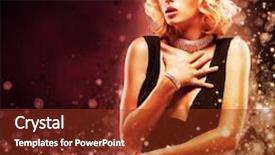  Presentation with black art - Cool new slide deck with beautiful sexy woman in black dress posing at creative art background backdrop and a tawny brown colored foreground