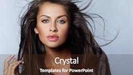  Presentation with sexy - Presentation theme having beautiful sexy woman on blue background and a  colored foreground