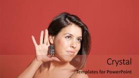  Presentation with sexy - Amazing presentation theme having beautiful sexy women on red backdrop and a  colored foreground