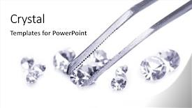  Presentation with crystal - Slide set enhanced with beautiful shining crystal diamond background and a white colored foreground