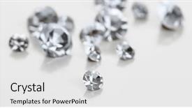  Presentation with diamonds - Presentation theme featuring beautiful shining crystals diamonds isolated background and a light gray colored foreground