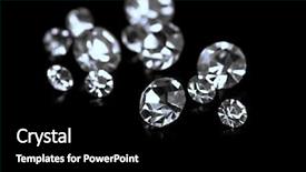  Presentation with crystals - Slide deck enhanced with beautiful shining crystals diamonds background and a black colored foreground
