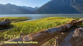  Presentation with cannabis canada - Slide deck enhanced with beautiful-shoreline-in-bella-coola background and a tawny brown colored foreground