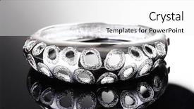  Presentation with smooth elegant grey silk - PPT theme enhanced with beautiful silver bracelet on grey background and a white colored foreground