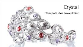  Presentation with white blank notebook silver - Audience pleasing presentation theme consisting of beautiful silver bracelet with precious backdrop and a  colored foreground
