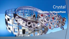  Presentation with silver - Audience pleasing presentation theme consisting of beautiful-silver-bracelets-on-blue backdrop and a teal colored foreground