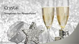  Presentation with silver christmas - Amazing slide deck having garment - scarf isolated on white background backdrop and a coral colored foreground.