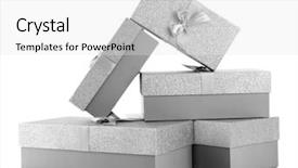  Presentation with christmas silver blue turquoise baubles - PPT layouts having beautiful silver christmas gifts isolated background and a white colored foreground