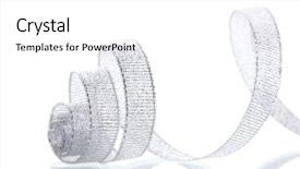  Presentation with anniversary - Amazing presentation design having beautiful silver ribbon isolated backdrop and a white colored foreground