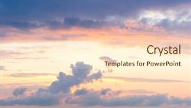  Presentation with scene in game of thrones - Colorful PPT theme enhanced with beautiful skies - setting sun evening scene backdrop and a cream colored foreground