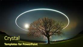  Presentation with night sky - Audience pleasing presentation design consisting of beautiful-sky-at-night backdrop and a wine colored foreground