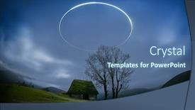  Presentation with night sky - Slides having beautiful-sky-at-night background and a ocean colored foreground