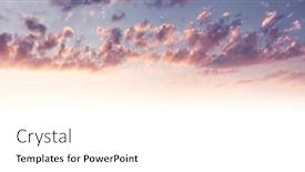  Presentation with pink sky - Colorful presentation enhanced with beautiful sky background pink cloudscape as abstract natural background with copy space cumulonimbus clouds in sunset light backdrop and a white colored foreground