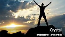  Presentation with element - Slide deck with beautiful sky element of design background and a black colored foreground