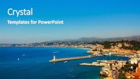  Presentation with skyline - PPT layouts featuring beautiful skyline of nice cote background and a teal colored foreground