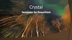  Presentation with green lights - Presentation theme having beautiful-skyscape-of-a-northern background and a ocean colored foreground