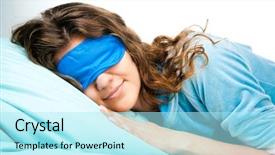  Presentation with sleeping - Colorful PPT layouts enhanced with beautiful sleeping young woman backdrop and a arctic colored foreground