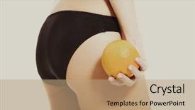  Presentation with female veteran - Presentation theme having beautiful slim and supple female background and a  colored foreground