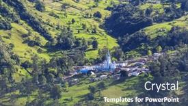  Presentation with colonial - PPT layouts consisting of beautiful-small-colonial-village background and a  colored foreground