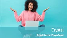  Presentation with banquet blue and silver - Beautiful theme featuring beautiful smile using silver notebook backdrop and a teal colored foreground