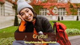  Presentation with old clothes - Slide set consisting of beautiful-smiling-asian-woman background and a  colored foreground