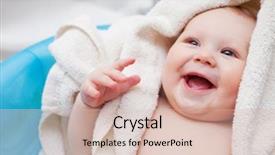  Presentation with quilt - PPT layouts consisting of beautiful smiling baby wrapped background and a lemonade colored foreground