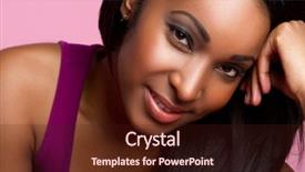  Presentation with black youth - Amazing slides having beautiful smiling black woman closeup backdrop and a wine colored foreground