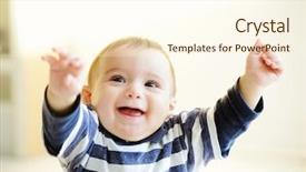 Presentation with cute baby - Amazing slides having beautiful smiling cute cheerful baby backdrop and a cream colored foreground
