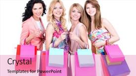  Presentation with beautiful black women smiling - Theme featuring beautiful smiling women with multicolor background and a coral colored foreground