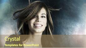  Presentation with dancing - Cool new slides with beautiful smiling young woman dancing backdrop and a coral colored foreground