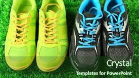  Presentation with beautiful green - Beautiful slide set featuring beautiful snickers on green grass backdrop and a  colored foreground