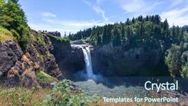  Presentation with bible usa - Amazing slides having beautiful snoqualmie waterfall usa backdrop and a ocean colored foreground