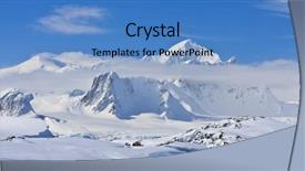  Presentation with blue mountain - Colorful PPT layouts enhanced with beautiful snow-capped mountains backdrop and a teal colored foreground