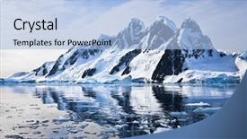  Presentation with blue mountain - Cool new presentation with beautiful snow-capped mountains backdrop and a light blue colored foreground