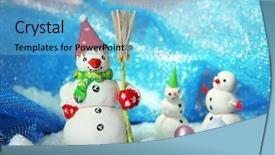  Presentation with snowmen - PPT theme enhanced with ramadan - muslim modern mother with son background and a coral colored foreground
