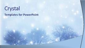  Presentation with winter scene - Audience pleasing presentation theme consisting of beautiful snowy landscape christmas backdrop and a sky blue colored foreground