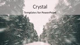  Presentation with weather - Cool new PPT theme with beautiful snowy weather and winter backdrop and a sky blue colored foreground