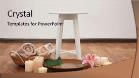  Presentation with salon and spa - Amazing PPT layouts having beautiful spa composition for pedicure backdrop and a light gray colored foreground