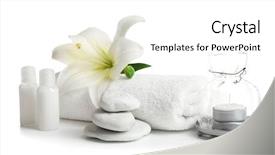  Presentation with spa - Presentation theme with beautiful spa composition isolated background and a white colored foreground