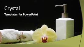  Presentation with stem - Audience pleasing presentation theme consisting of beautiful-spa-composition-of-orchid backdrop and a black colored foreground