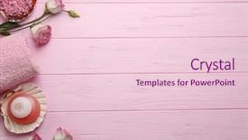  Presentation with spa - Colorful slides enhanced with beautiful spa composition on pink backdrop and a lemonade colored foreground