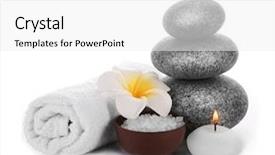  Presentation with spa - Beautiful presentation featuring beautiful spa composition on white backdrop and a white colored foreground
