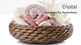  Presentation with spa white orchids black - Amazing PPT theme having beautiful spa composition on white backdrop and a white colored foreground