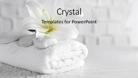 Presentation with spa - Amazing presentation design having beautiful spa composition on wooden backdrop and a light gray colored foreground