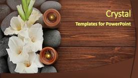  Presentation with weird spa - Beautiful presentation theme featuring beautiful spa composition on wooden backdrop and a tawny brown colored foreground